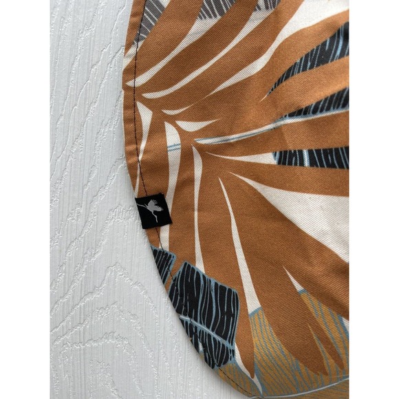 Hats for Healing Wide Brim Reversible Orange And Tropical Leaf Hat Made Is USA - Picture 2 of 5